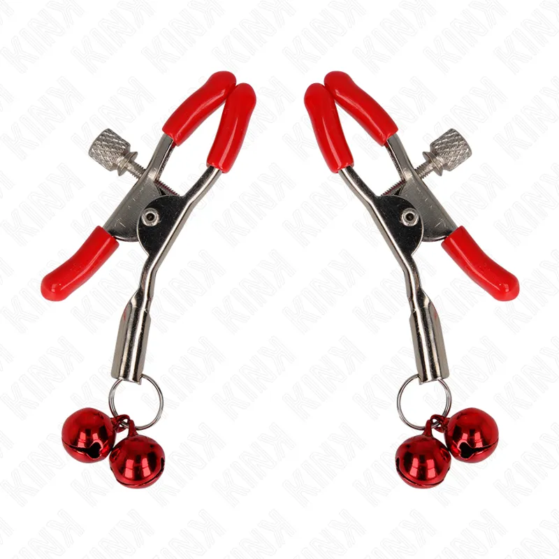 Kink - Red Double Bell Nipple Clamp Red 6 Cm