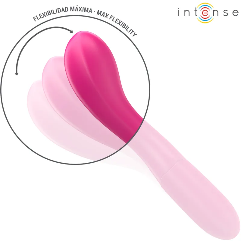 Intense - lisette vibrator 19 cm flexible 10 vibrations pink 2