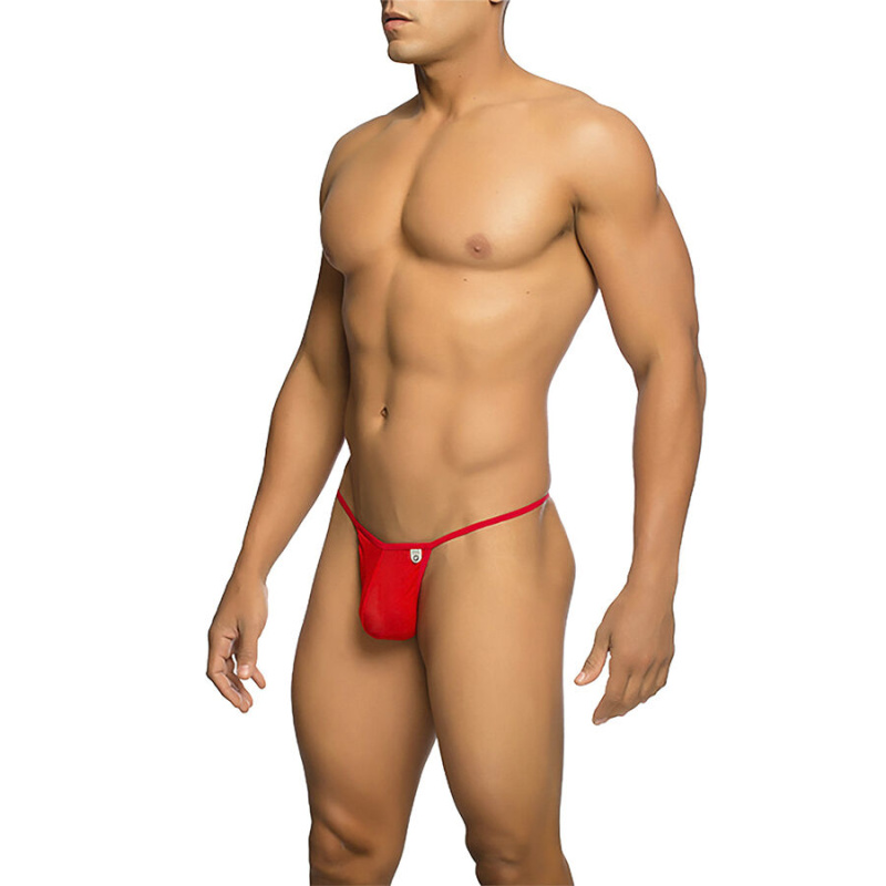 Mob - transparent red t-shaped thong size l/xl 1