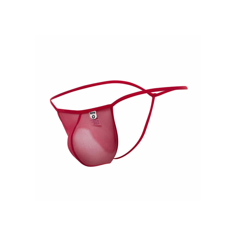 Mob - transparent red t-shaped thong size l/xl 3