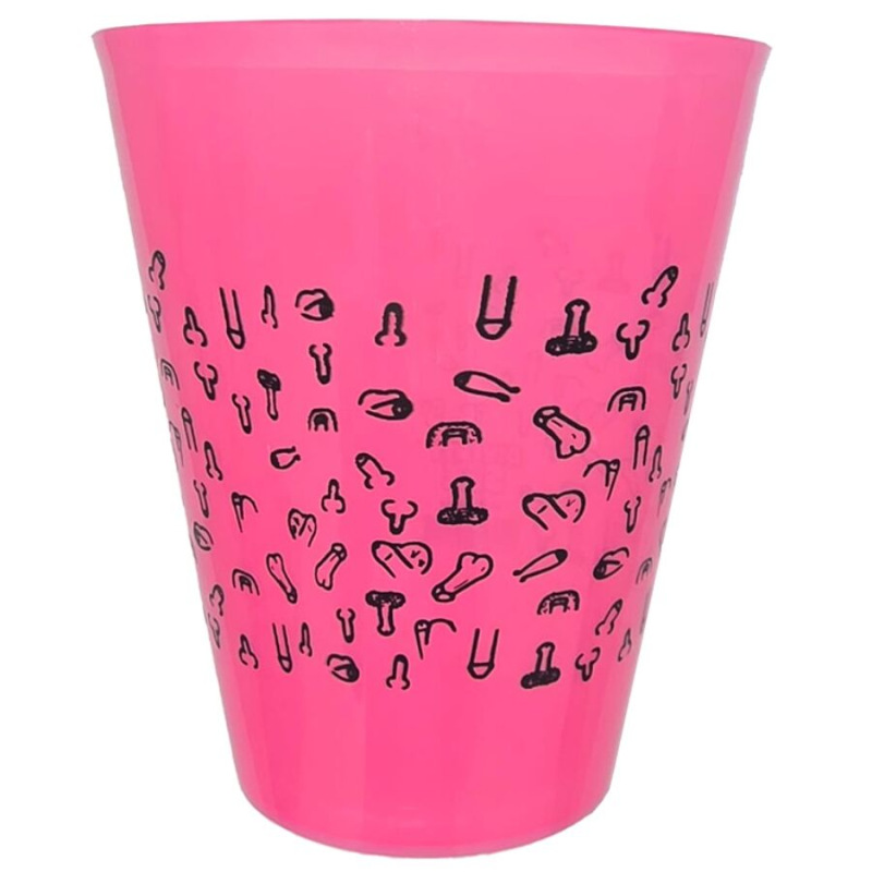 Diablo picante - fuchsia cup 500 ml with black penises