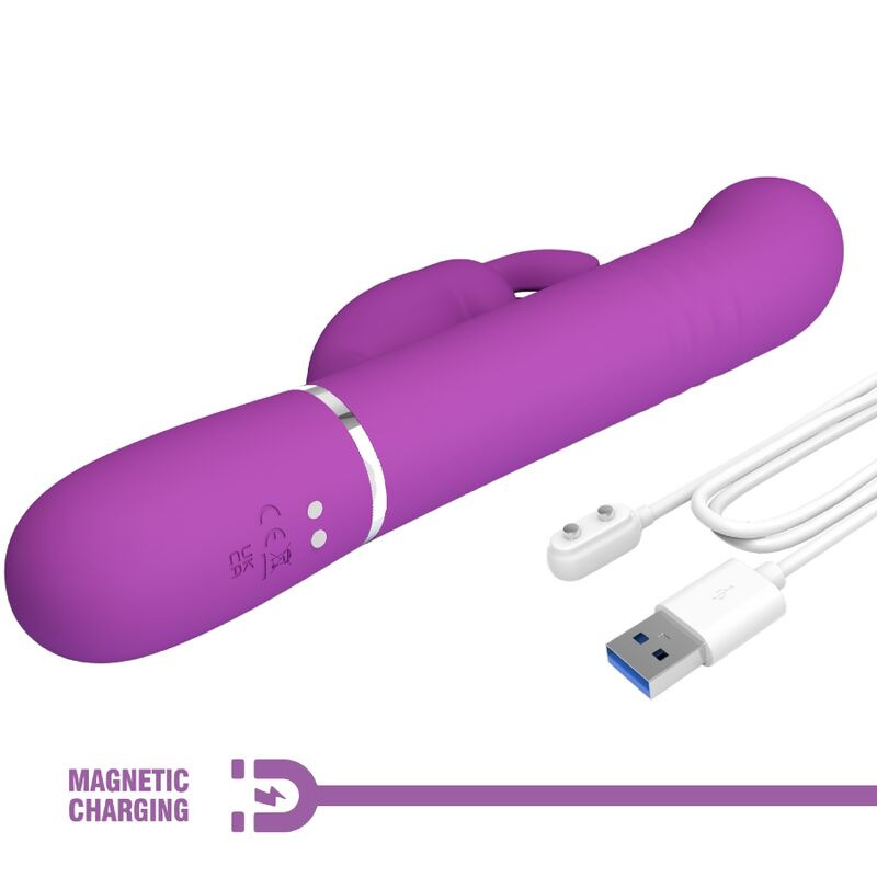 Pretty love - coale 4 in 1 multifunction rabbit vibrator purple 6
