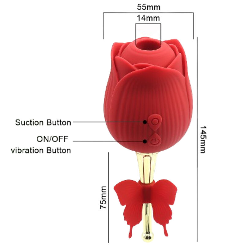 Armony - butterfly flower suction red 2