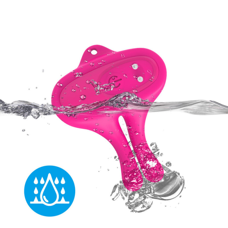 Armony - rabbit shape vibration magnetic nipple clamps pink 3