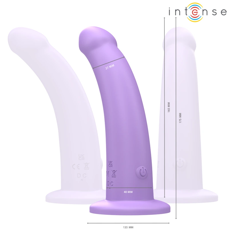 Intense - eddie vibrator 17.5 cm 10 vibrations purple remote control 2