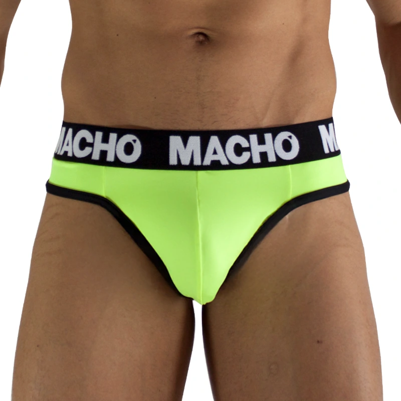 Macho - mtg001 fluorescent yellow thong size l 1