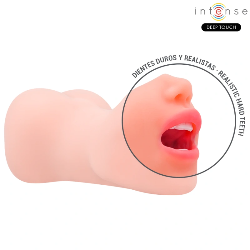 Intense deep touch - riley double mouth & vagina masturbator 4