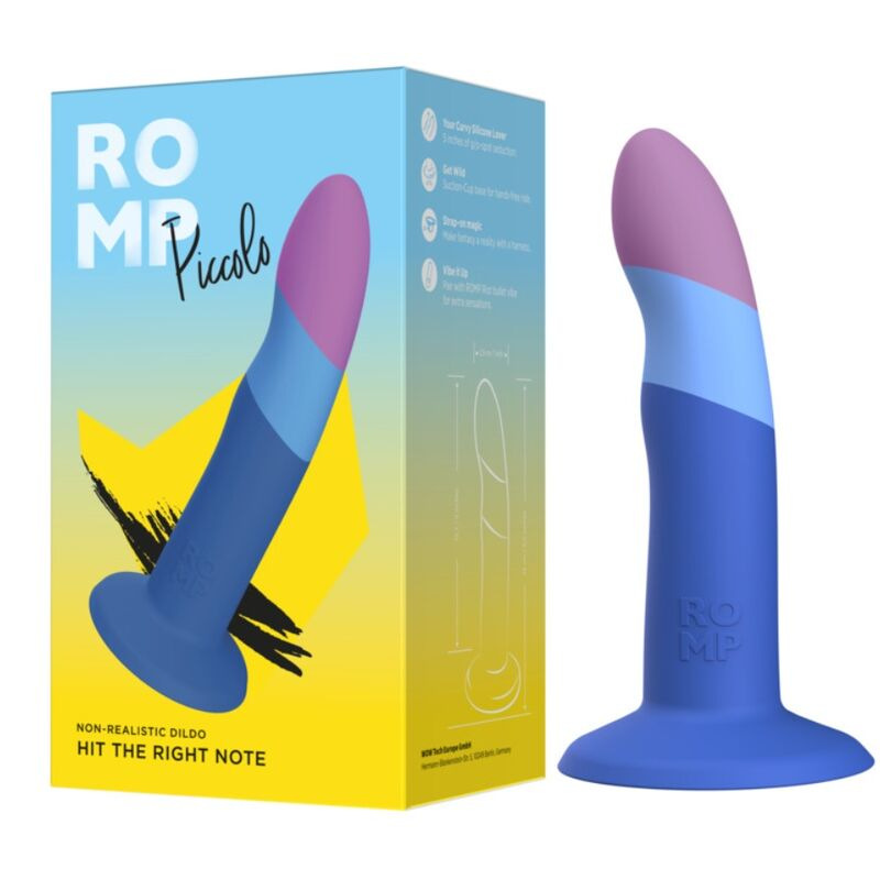 Romp - piccolo silicone dildo with tricolor suction cup 14 cm 3
