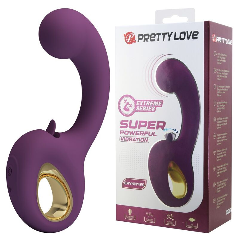 Pretty love - brynnlee rechargeable vibrator with oral stimulator 10 vibrations & 5 licking function