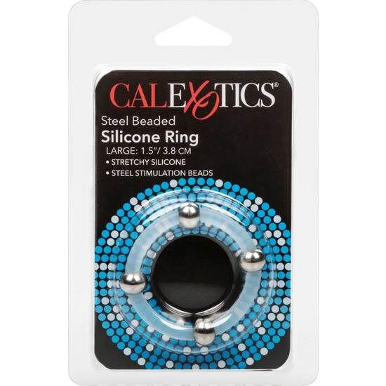 Calex Steel Beaded Silicone Ring L 2