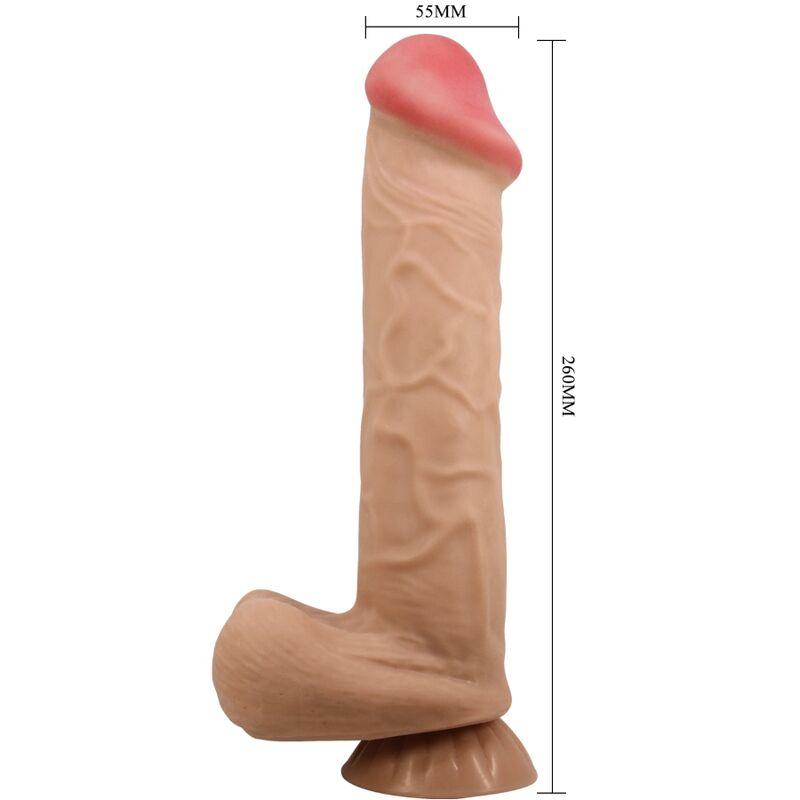 Pretty Love - Sliding Skin Series Realistic Dildo With Sliding Skin Suction Cup Flesh 26 C