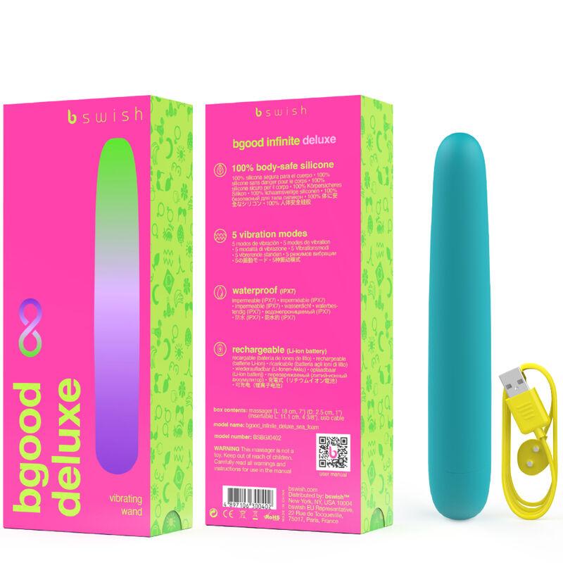 B Swish - Bgood Infinite Deluxe Silicone Rechargeable Vibrator Sea Foam 2