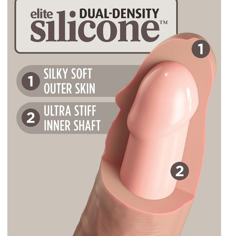 King cock - elite realistic silicone dildo 17.8 cm 2