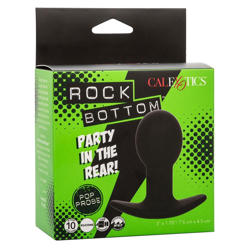 Calexotics - Rock Bottom Anal Plug 10 Vibrations Silicone Black 9