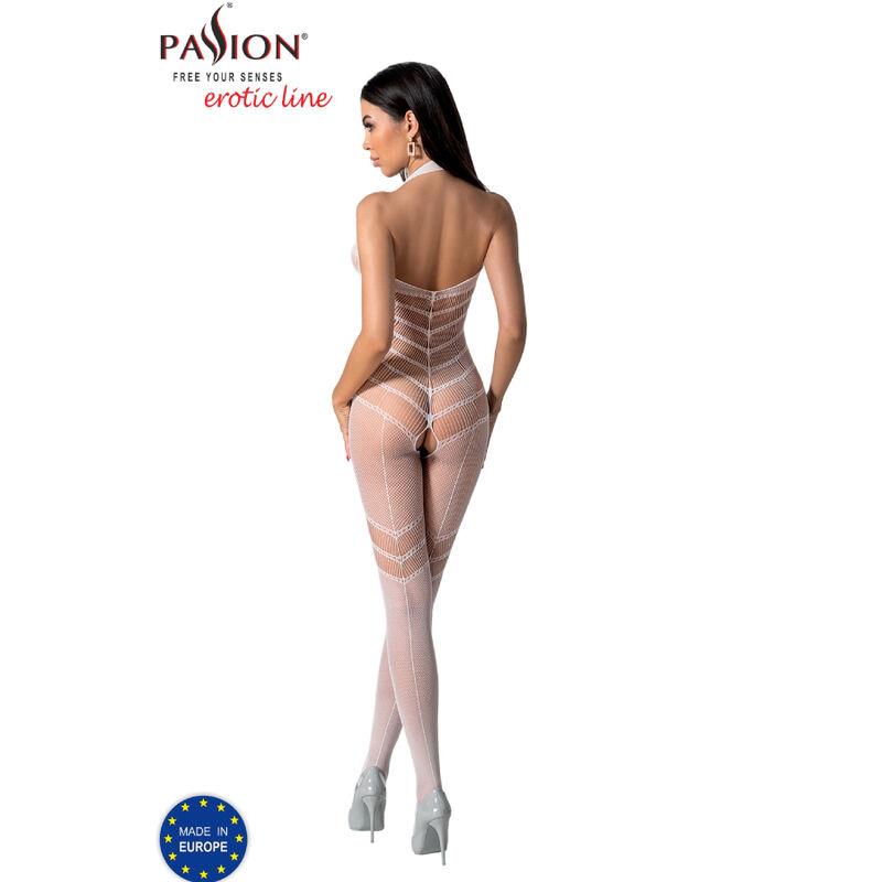Passion - Bs100 Bodystocking White One Size - Sieťovaný Erotický Overál 3
