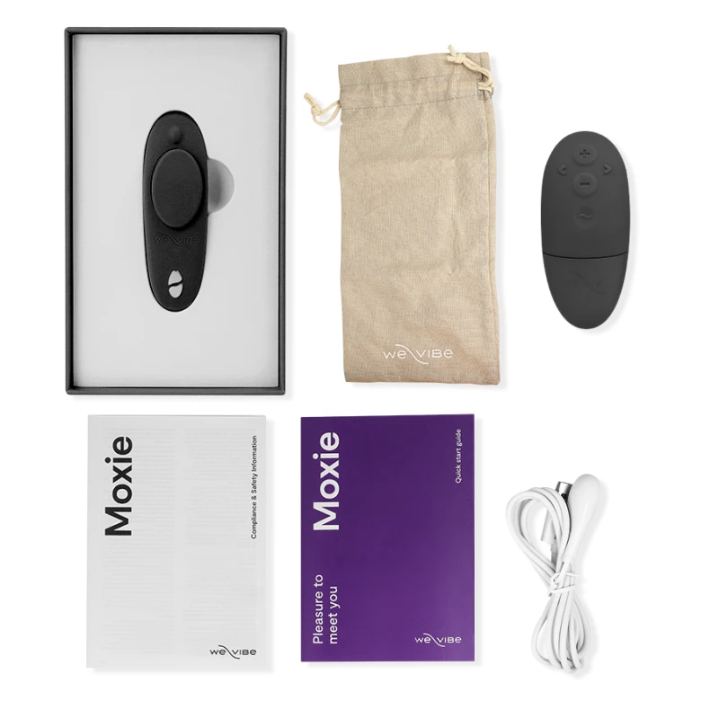 We-Vibe - Moxie + Clitoral Vibrator Satin Black 5