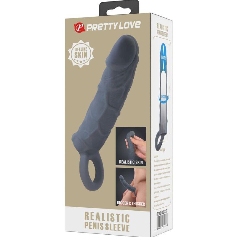 Pretty love - realistic skin penis sleeve dark grey 5