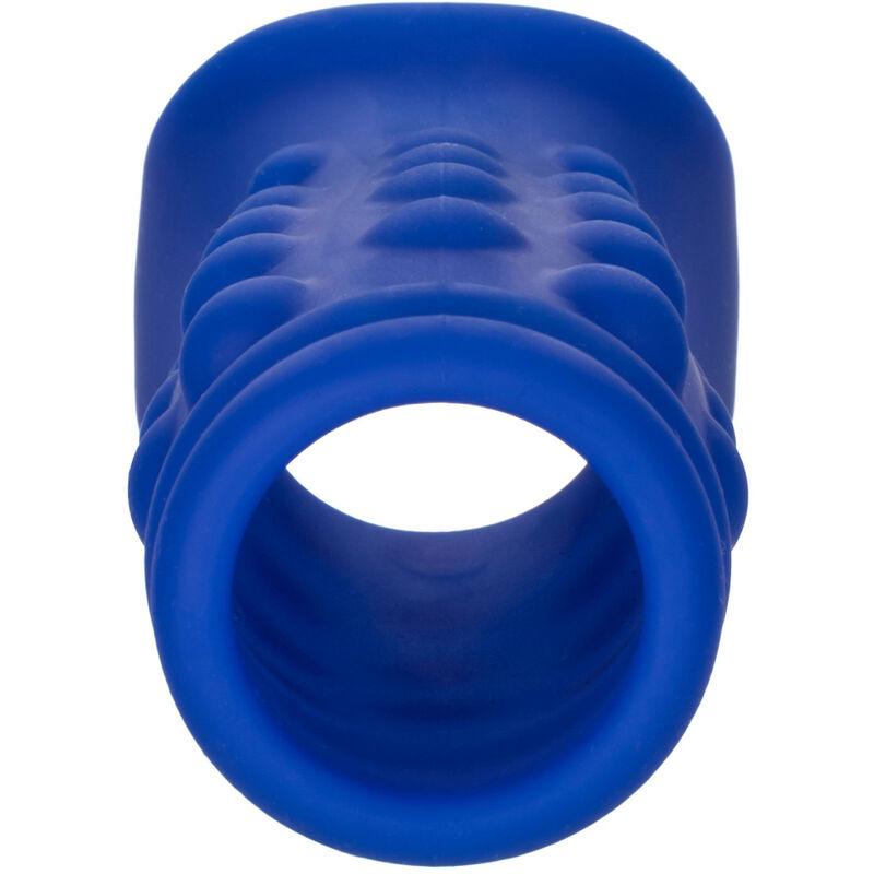 Admiral - Beaded Penis Cover Liquid Silicone Blue