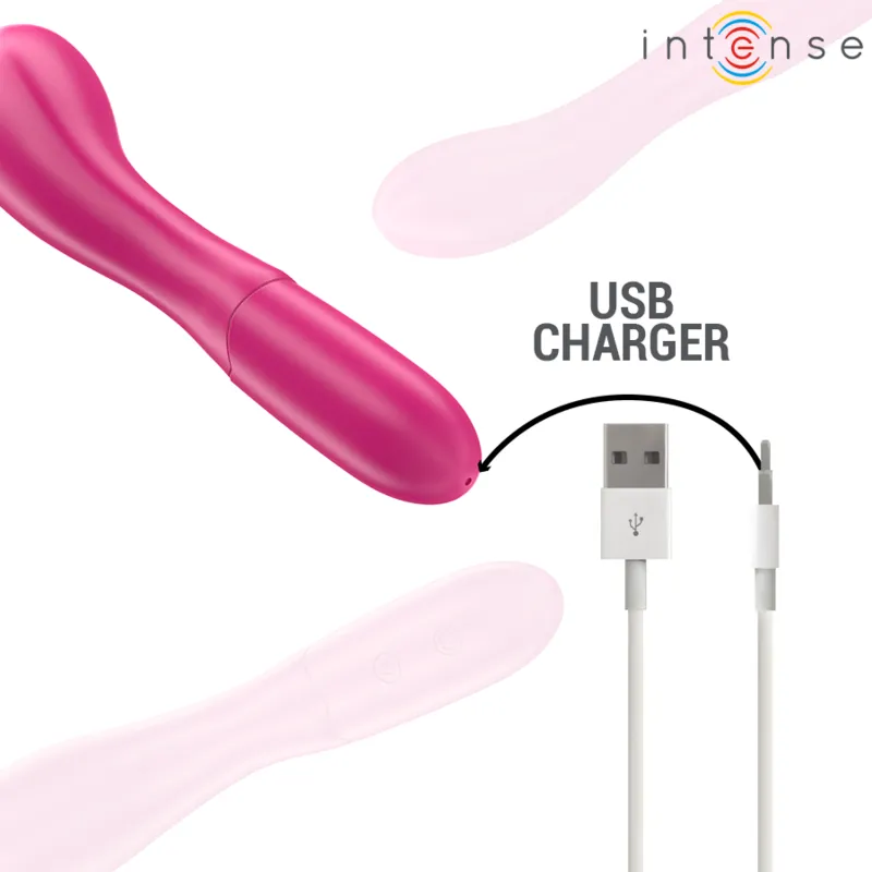 Intense - lisette vibrator 19 cm flexible 10 vibrations pink 4