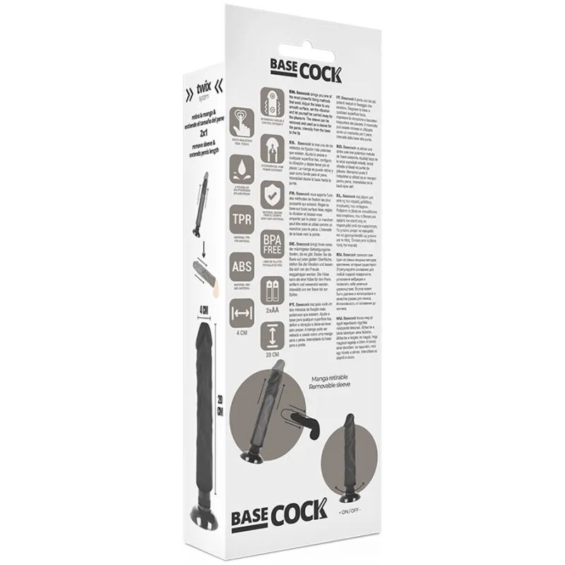 Basecock Realistic Black 20cm - Vibrátor 5