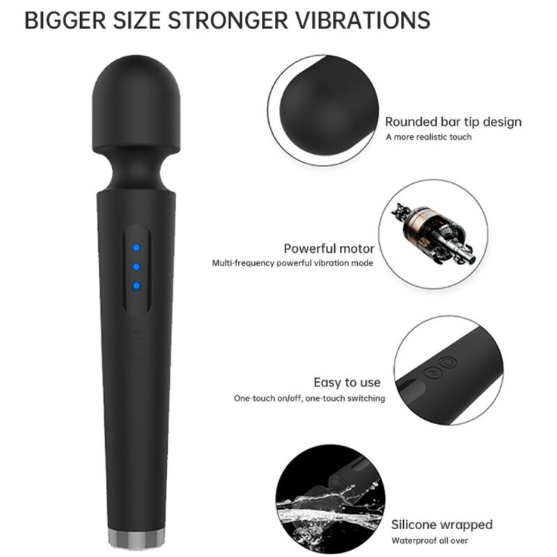 Armony - x power large massager & vibrator 7 vibrations black 3