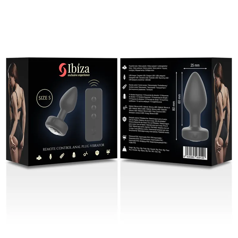Ibiza - Remote Control Anal Plug Size S - Vibračný Análny Kolík