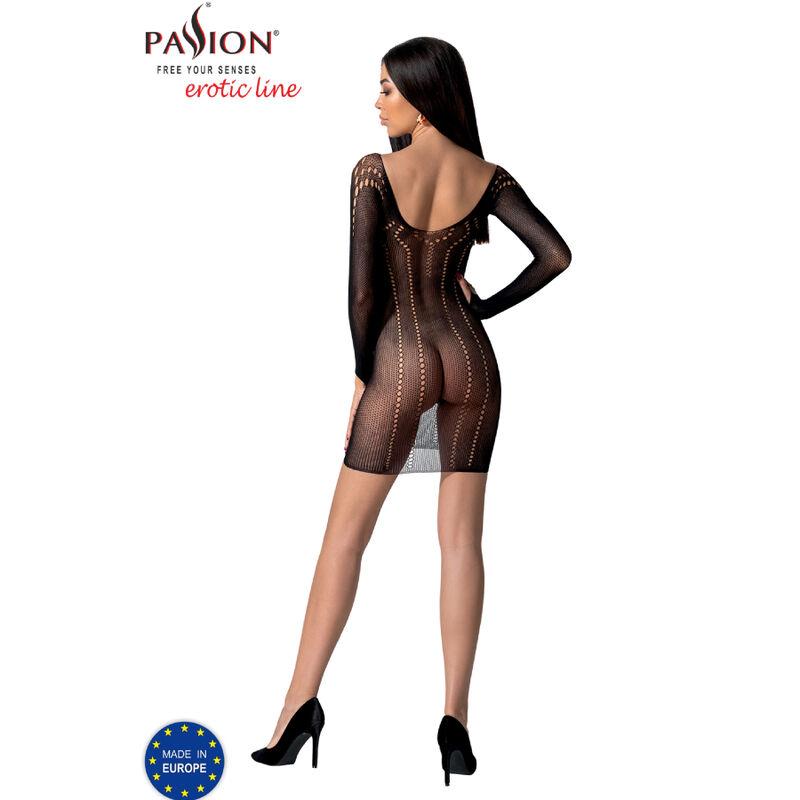 Passion - Bs101 Bodystocking Black One Size - Sieťovené Erotické Šaty