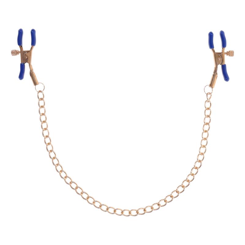 Sportsheets - Cougar Chained Nipple Clamps Gold 6