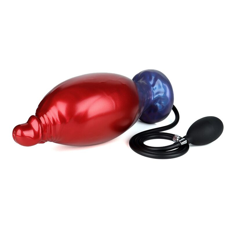 Power monsters - shadow behemoth bicolor inflatable fantasy silicone dildo 22 cm Ø 5 cm 2