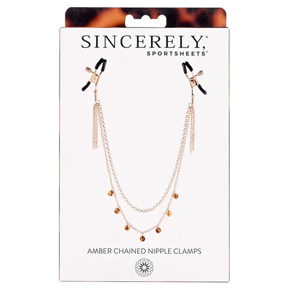 Sportsheets - Amber Chained Nipple Clamps 5