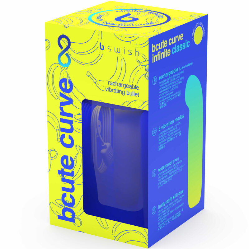 B swish - bcute curve infinite classic limited edition rechargeable silicone vibrator yellow 5