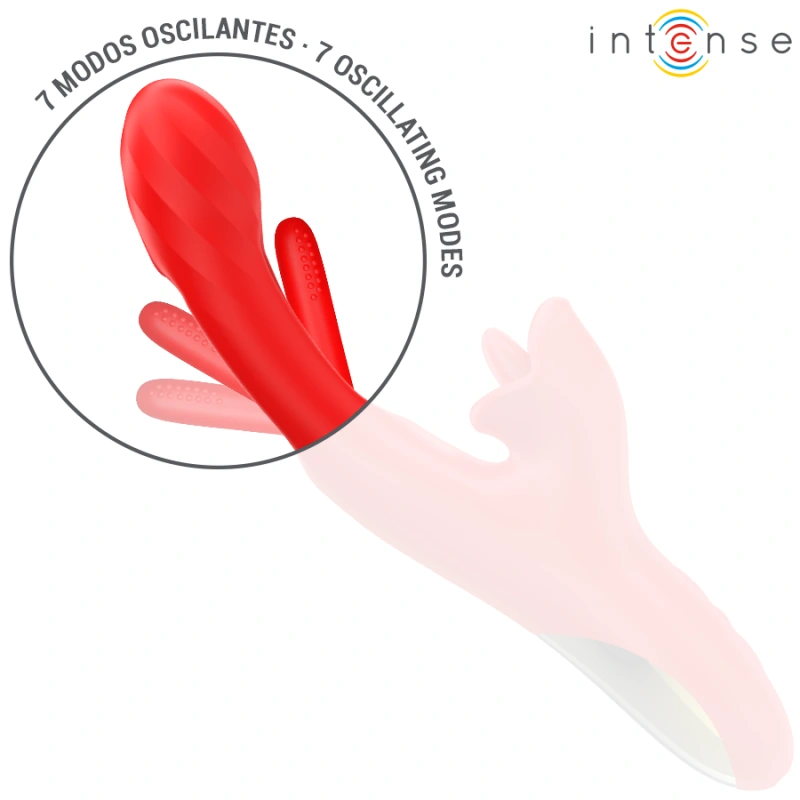 Intense - jessica multifunction vibrator clitoris stimulation 24.8 cm red 4