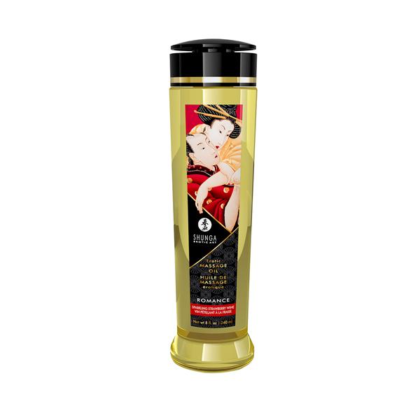 Shunga - Massage Oil Romance Strawberries/Champagne 240 ml