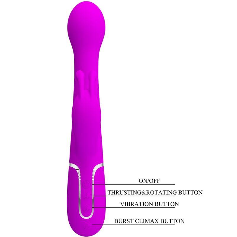 Pretty Love - Dejon Rabbit Vibrator 3 In 1 Multifunction Violet 8