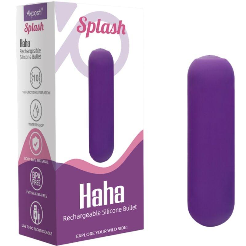 Armony - splash haha vibrator bullet silicone 10 vibrations 75 x 19 cm purple 4