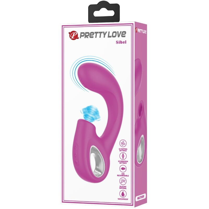 Pretty love - sibel sibel g-spot vibrator + clitoris stimulator 10 vibrations purple 6
