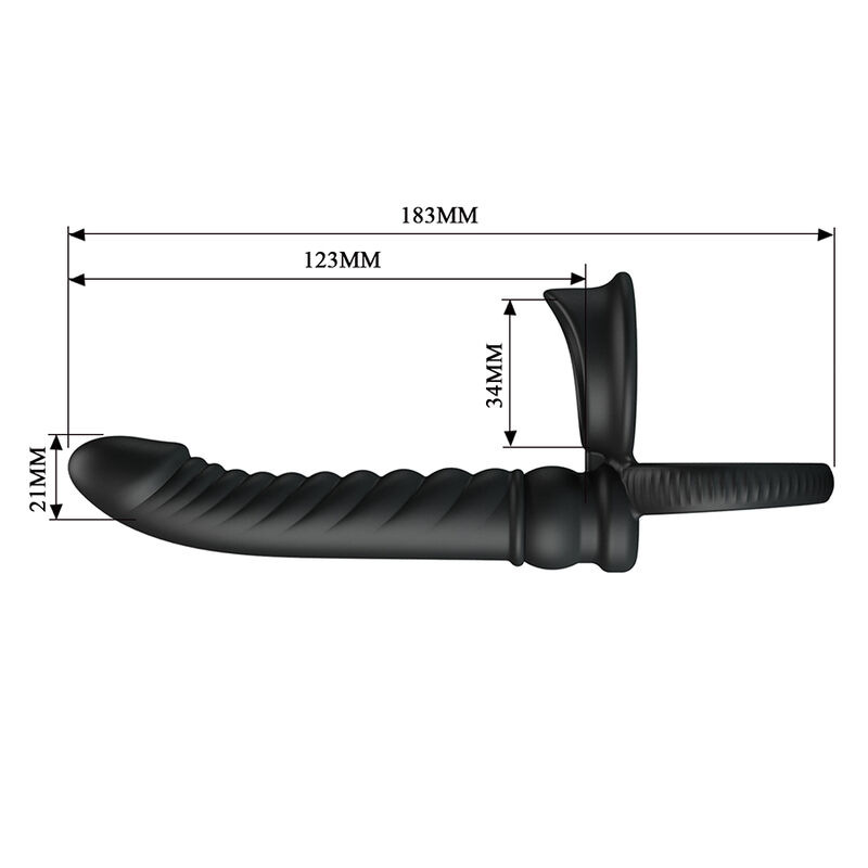 Pretty love - merritt anal vibrator with ring and vibration black 8