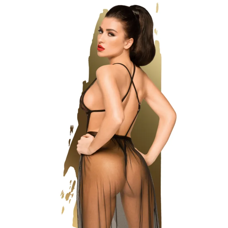 Penthouse Peignoir Best Foreplay - Black L/Xl 1