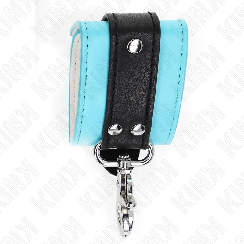 Kink - Premium Lockable Wrist Restraints Black / Blue Adjustable 21-28 Cm X 5.5 Cm