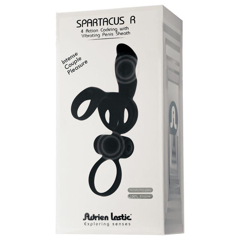 Adrien Lastic - Spartacus Ring & Penis Sheath With Vibrator - Návlek Na Penis