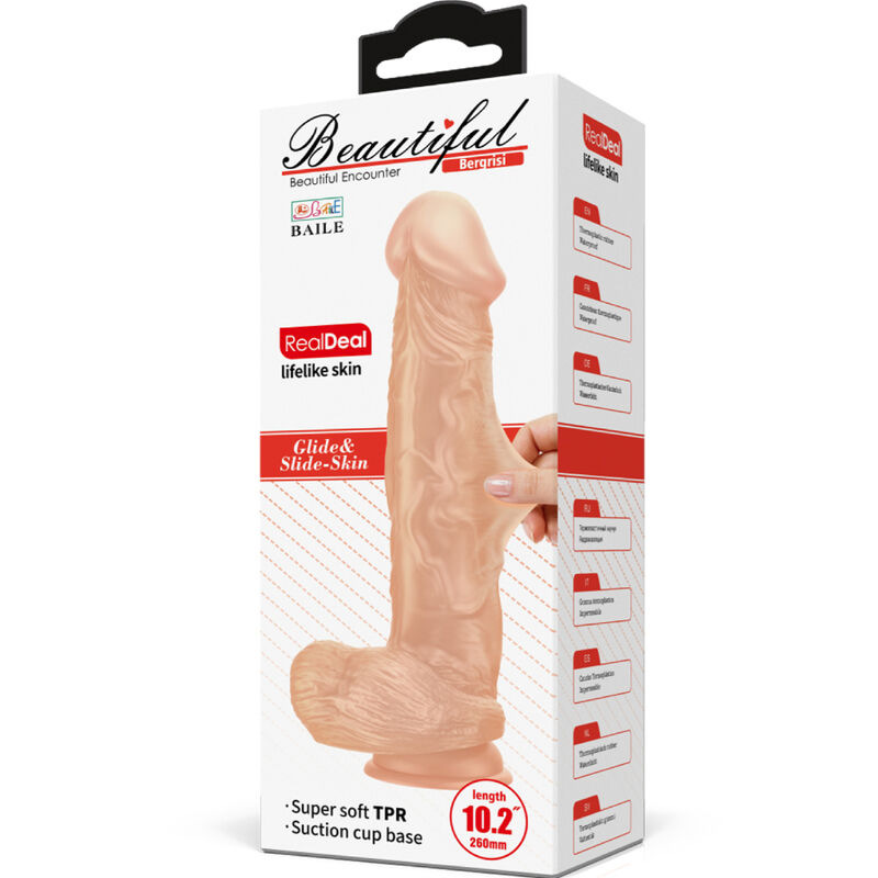 Baile - beautiful encounter bergrisi flexible realistic dildo 26 cm natural 8