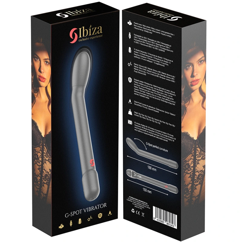 Ibiza - black g-spot vibrator with vibration 6
