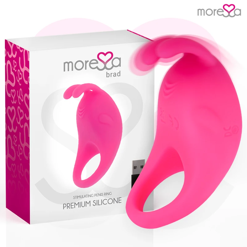 Amoressa Brad Premium Silicone Rechargeable Rosa - Vibračný Krúžok
