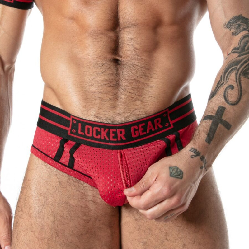 Locker gear - sport mesh jock brief red l 3