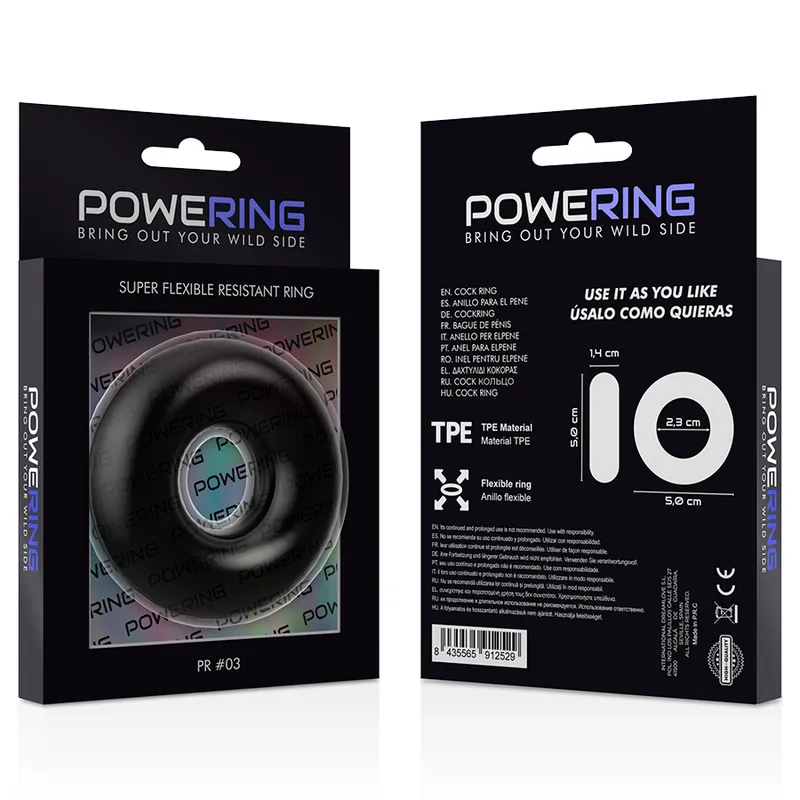 Powering Super Flexible Resistant Ring  5cm Pr03 Black 11
