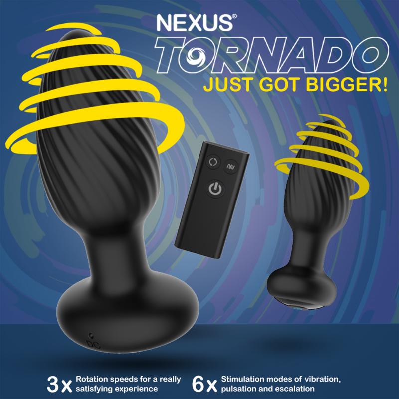 Nexus Tornado Butt Plug Medium Black