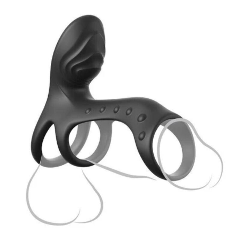 Fantasy c-ringz - ultimate couples cage pro vibrating cock ring 19.5 cm 1