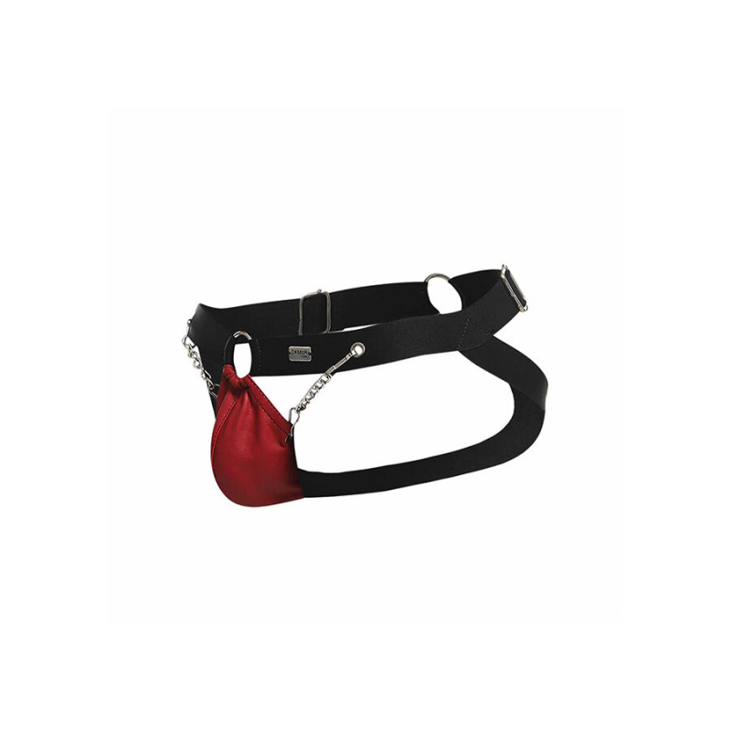 Mob - dngeon red jockstrap with chains one size 6