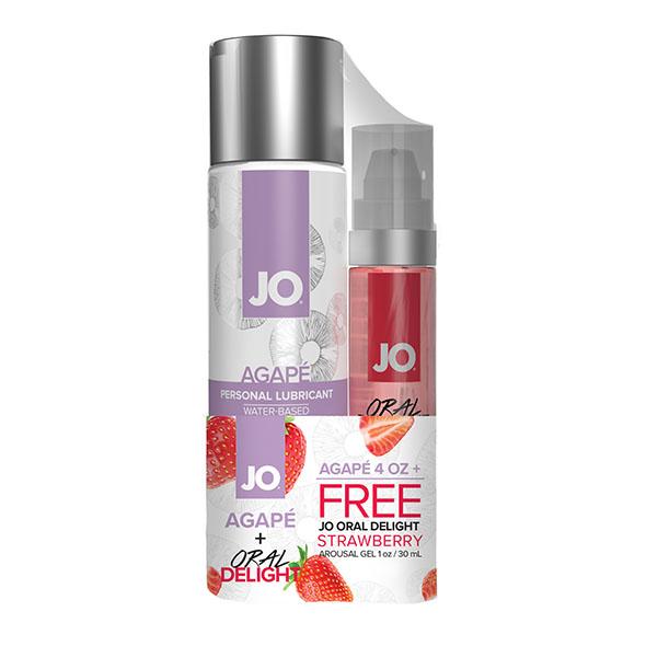 System Jo - Agape 120ml & Free Oral Delight Strawberry 30 Ml