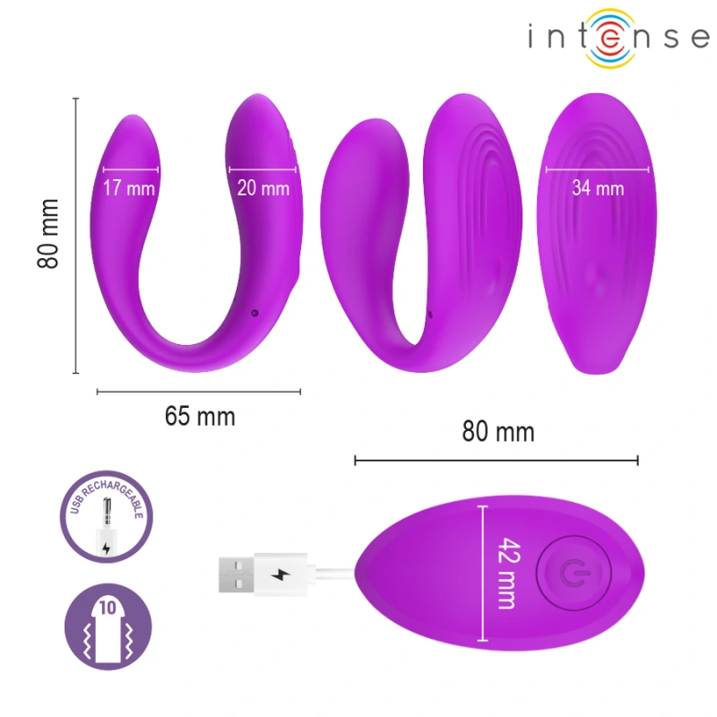 Intense - nora vibrating clamp stimulator purple 2